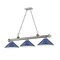Z-Lite Cordon 3 Light Billiard, Brushed Nickel & Navy Blue 2306-3BN-MNB - alternate 4